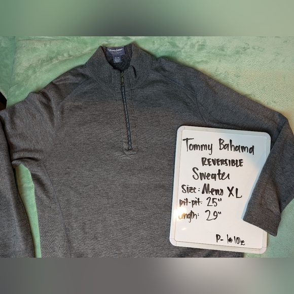 Tommy Bahama Other - Tommy Bahama Flipshore Reversible Half-Zip Sweater XL